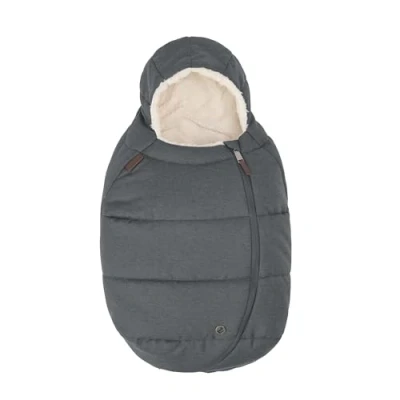 Image of Maxi Cosi Baby car Seat footmuff, Provides Comfort, Easy and Safe, Soft Sturdy Fabrics, Machine Washable, Compatible with All Seats, Twillic Graphite