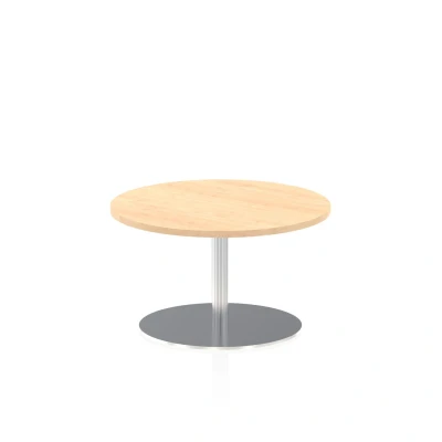Image of Italia 800mm Poseur Round Table Maple Top 475mm High Leg