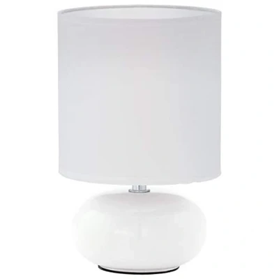 Image of Eglo E14 Contemporary White Ceramic Table Lamp &#039;TRONDIO&#039;