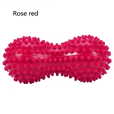 Image of Peanut Shape Massage Ball, Contact Points Ball for Fitness Exercise Mobility Relief Pain Muscle Steess, Trigger Point Reflexology Palms Feet Ankle Arms Neck Back(Rose Red)