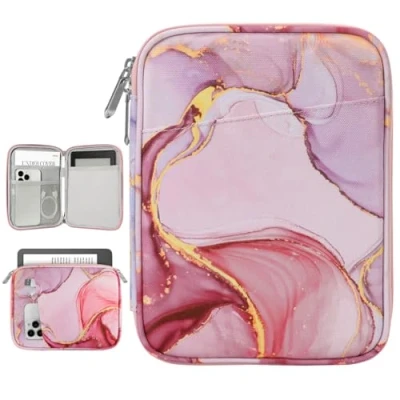 Image of Vinabilia 6 7 Inch Protective Sleeve Carrying Case for 6&quot; Kindle 11th Gen 2024/2022, 10th/8th 2019/2016, 6.8&quot;/7&quot; Paperwhite 12th/11th/10th 2024/2021/2018, Cloudy Pink