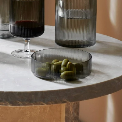 Image of ferm LIVING Ripple serving bowl, grey, Ø 12.2 cm, set of 4