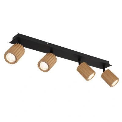 Image of Wenzel Ceiling Spotlight Bar Matt Black 4x GU10