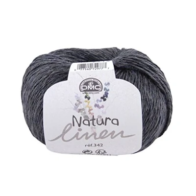 Image of DMC Natura Linen Yarn, Black (123), 50g