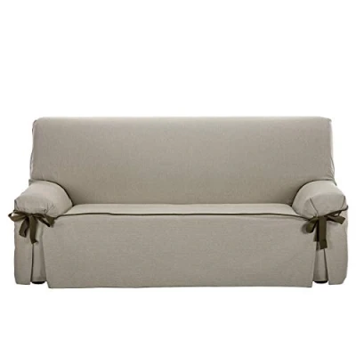 Image of Martina Home Riga Sofa Cover Ties 3 Seater Linen