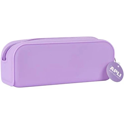 Image of APLI 18416 Nordik Collection Multi Purpose Silicone Pencil Case Purple School 185 x 75 55 mm