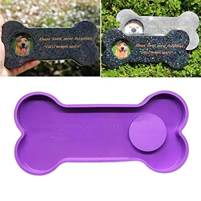 Image of ShiftX4 Memorial Pet Bone Tombstone Epoxy Resin Mold，Dog Keepsake Gravestone Silicone Mould DIY Crafts Decorations Ornaments Casting Tools