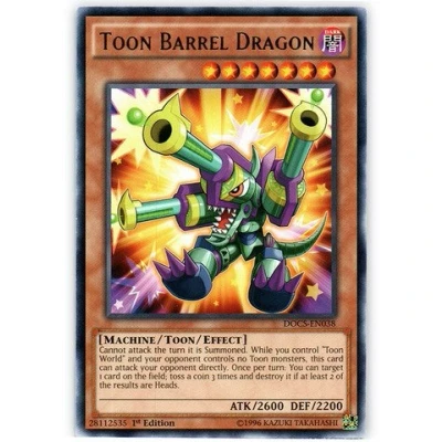 Image of YU GI OH! Toon Barrel Dragon (DOCS EN038) Dimension of Chaos 1st Edition Rare