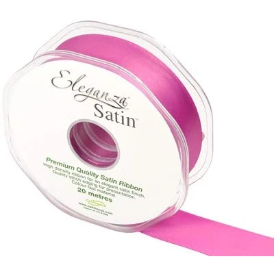 Image of ELEGANZA Double Faced Satin 25mm x 20m Cerise No.29, 25 mm 20 m