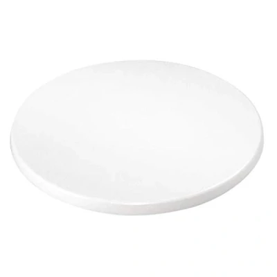 Image of Bolero Pre drilled Round Tabletop 600(Dia) mm, White, Size: 30 x 600 Indoor Use, Honeycomb Core Heat Resistant up to 180C, Stylish White Table Top, GG645