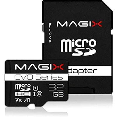 Image of Magix 32GB microSD Card Class10 V10 U1, Read Speed Up to 80 MB/s, EVO Series (SD Adapter Included)