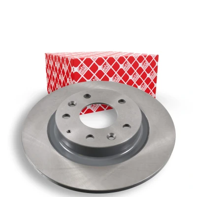 Image of D10E26251 Brake disc FEBI BILSTEIN 108666 Rear Axle 280mm 9,5mm 5 Hole 114,3mm solid Coated MAZDA: CX 3