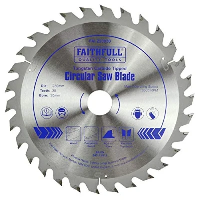 Image of Faithfull FAIZ23030 TCT Circular Saw Blade 230 mm x 30 Bore Teeth