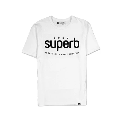 Image of Superb ICON TEE Mens short sleeve round neck t shirt White Cotton Size X Large
