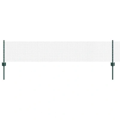 Image of vidaXL Welded Wire Fence with 44 U Posts Green 0.4x100 m Steel