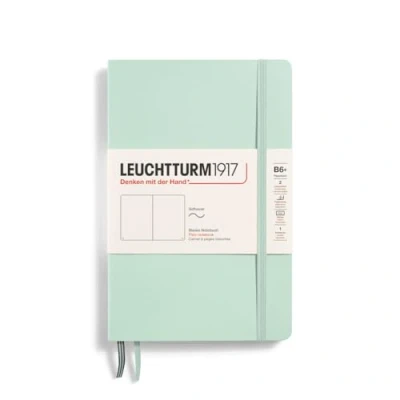 Image of LEUCHTTURM1917 370320 Notebook Paperback (B6+), Softcover, 123 Numbered Pages, Mint Green, Plain