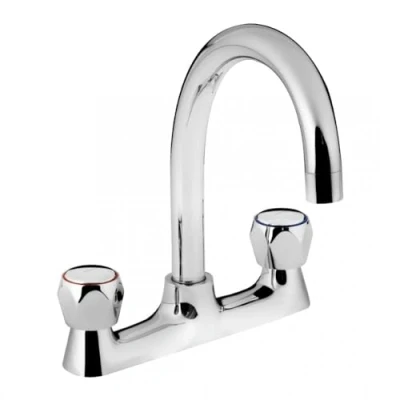 Image of Bristan VAC2 DSM C MT Value Deck &amp; Bridge Sink Mixers, Chrome
