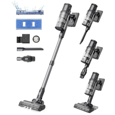 Image of Proscenic P11 Mopping Cordless Vacuum Cleaner 550W/45KPA,Cordless Wet Dry and Mop Combo,Stick Cleaner,LED Display,60 Mins Hoover For Hardwood Floor Carpet Car Pet Hair