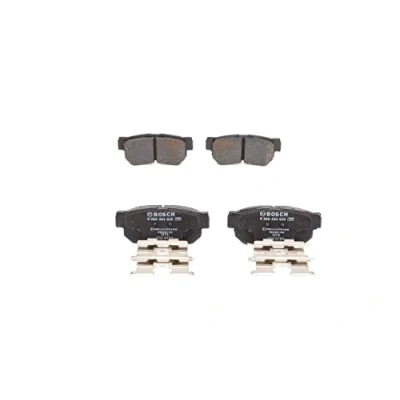 Image of BP1339, E190R0110781630 Brake pad set BOSCH 0 986 494 635 Low Metallic with acoustic wear warning anti squeak plate, mounting manual
