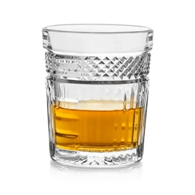 Image of Libbey Radiant Chiseled Rocks Glasses, Set of 6