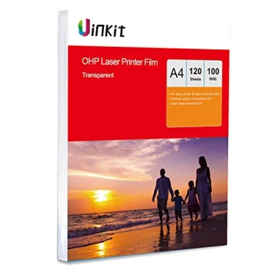 Image of OHP Film Overhead Projector 120 Sheets A4 Laser Jet Printer and Copier Transparency Uinkit