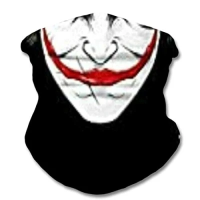 Image of Lizzy Multi functional Head wear Bandana Face Cover Unisex One Size Fits Most Neck Tube Snood Scarf Reusable UK (Joker)