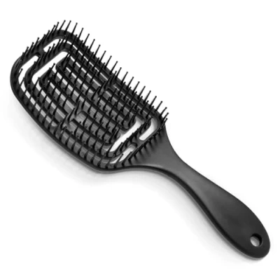 Image of Brencco Detangle Hair Brush, Hairbrush Professional Curved Ventilation, Brush for Straight, Curly &amp; Wet Hair, Comb Women/Men/Children