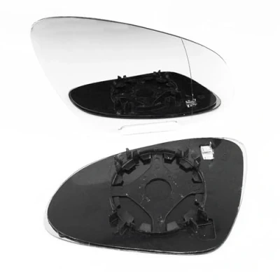 Image of Clip on Heated Base Wide angle Wing Mirror Glass fits Vauxhall Adam 2011 to 2020 Right Driver Side