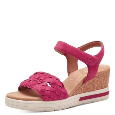 Image of TAMARIS Women&#039;s 8 88308 42 Wedge Sandal, Fuchsia, 4 UK