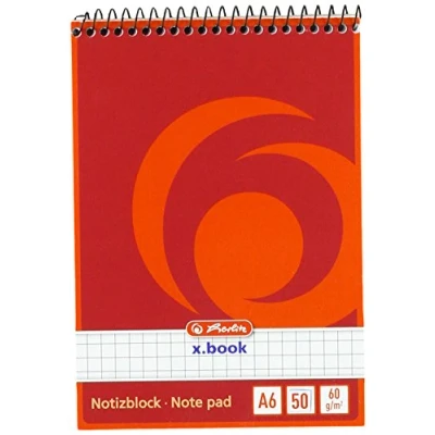 Image of Herlitz 110635 Spiral Squared Pad A6 (50 sheets)