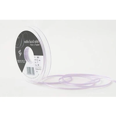 Image of Berisfords Double FACE Poly Satin Ribbon, Helio, 3 mm