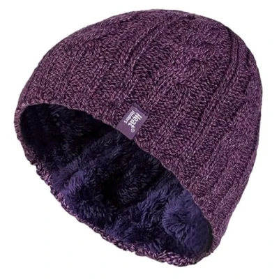 Image of HEAT HOLDERS Ladies Original Thermal Winter Warm Hat One Size (Purple Twist)