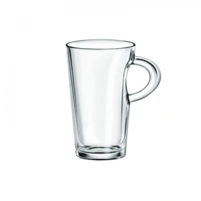 Image of Elba Glass Coffee Mug Set Pack of 6, 250ml (8.45oz) Clear Mugs for Coffee, Tea, and More