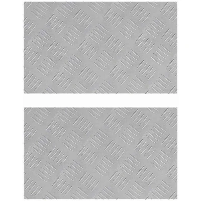 Image of vidaXL Aluminium Checker Plates 2 pcs Anti Slip 50x30 cm