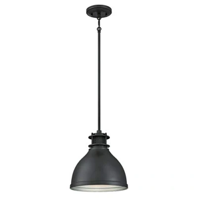 Image of 63268 One Light Indoor Pendant, Matte Brushed Gun Metal Finish with Mesh Detail