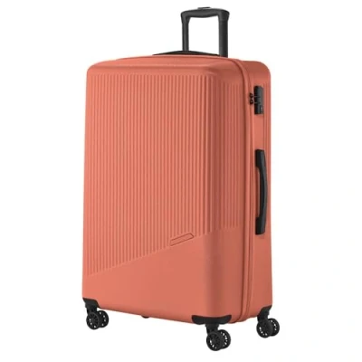 Image of travelite 4 wheel hard shell suitcase large 96 litres, luggage series BALI: ABS trolley with TSA combination lock, 77 cm