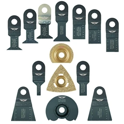 Image of 14 x TopsTools WXK14 Mix Blades Compatible with Worx Sonicrafter, 250W, Erbauer Multitool Multi Tool Accessories