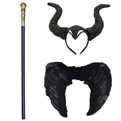 Image of Zac&#039;s Alter Ego Fancy Dress/Halloween Girls 3 Piece Evil Witch Set