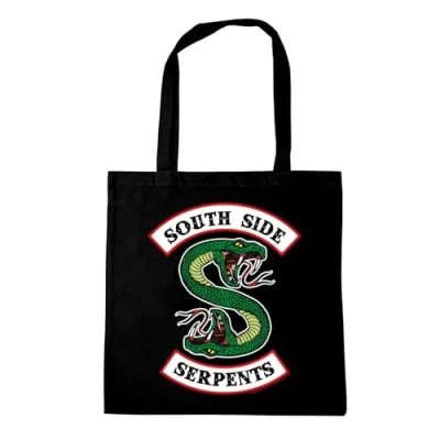 Image of Logoshirt Riverdale South Side Serpents Logo Shopping Bag Eco Resuable Shopper Original Licensed Design