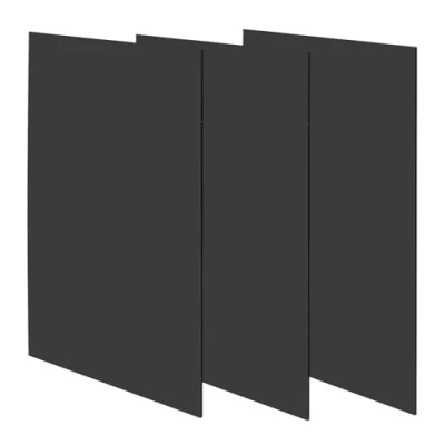 Image of JOIKIT 3PCS A4 Black Acrylic Sheet, 297 x 210 3mm Perspex Plastic Sheet Panel for Craft Painting