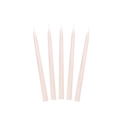 Image of PartyDeco SKMAT 076J Taper Candle Table Tapered Up 24cm Matt Nude Pack of 10 Perfect for Weddings, Home, Decorating