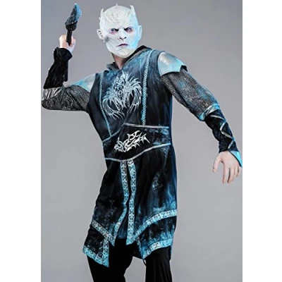 Image of Delights Mens Game of Thrones Night King Style Costume with Mask Small
