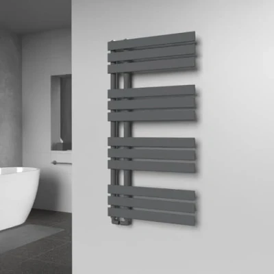 Image of Lux Heat Anthracite Grey Open Flat Designer Towel Radiator 1180mm (H) x 600mm (W)