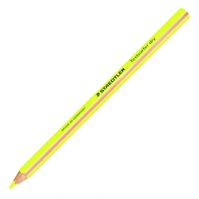 Image of Staedtler Dry Highlighter TEXTLINER Pencil Lead 4mm Yellow Pack of 3