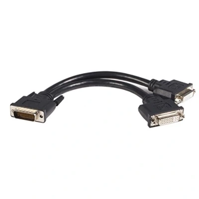 Image of StarTech.com DMS 59 to Dual DVI I 8in 2x Y Cable Splitter Monitor (DMSDVIDVI1)