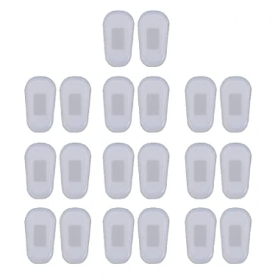 Image of 10 Pairs Air Bag Eyeglass Nose Pads Chamber Eyeglasses D Shape Push in Soft Silicone