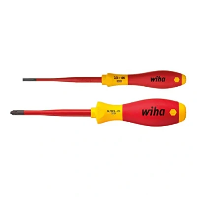 Image of Wiha WHA 36333 Slim Fix VDE Slotted &amp; Slotted/PZ2 TERMINAL two piece set