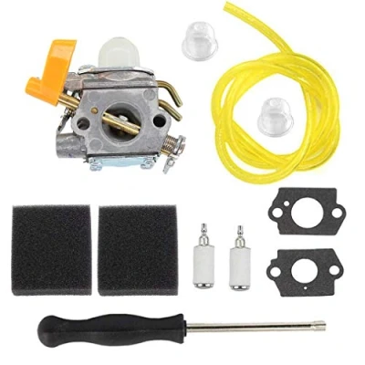 Image of AISEN Carburetor Carb Tool Air Filter For Ryobi RBC30SET RLT30CET RHT2660DA RLT26CDS RBC26SES Homelite Strimmer ZAMA C1U H60 308054003 985624001 Carburettor