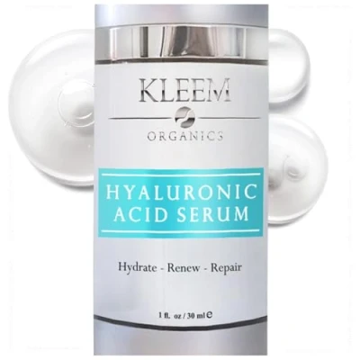 Image of Hyaluronic Acid Face Serum 2.5% Pure Serum, Anti Wrinkle + Aging for with Vitamin C &amp; E, Aloe Antiaging Hydrating Serums Skincare