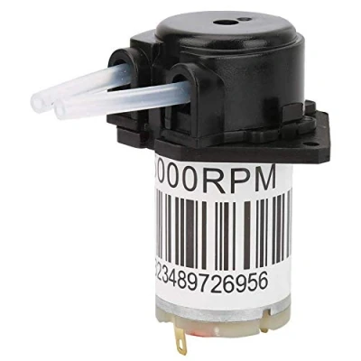 Image of 6V Miniature Silent Peristaltic Pump Hose Self Priming Dosing Head for Aquarium Lab Chemical Analysis ( Flat Black)